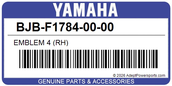 Yamaha BJB-F1784-00-00 Emblem 4 (Rh)