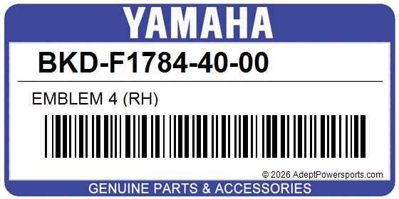 Yamaha BKD-F1784-40-00 Emblem 4 (Rh)