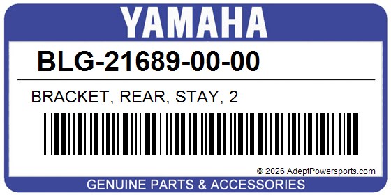 Yamaha BLG-21689-00-00 Bracket, Rear, Stay, 2
