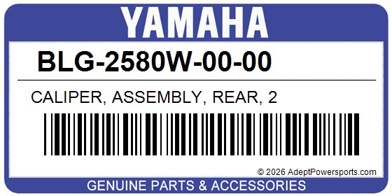 Yamaha BLG-2580W-00-00 Caliper, Assembly, Rear, 2