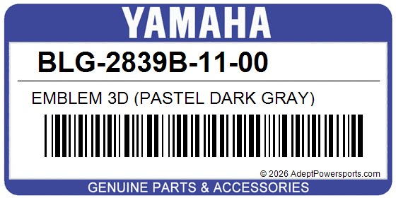 Yamaha BLG-2839B-11-00 Emblem 3D (Pastel Dark Gray)