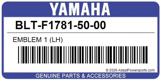 Yamaha BLT-F1781-50-00 Emblem 1 (Lh)