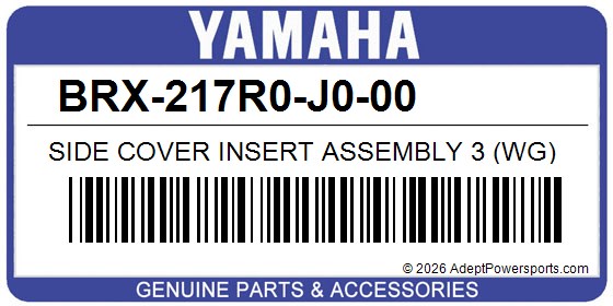 Yamaha BRX-217R0-J0-00 Side Cover Insert Assembly 3 (Wg)