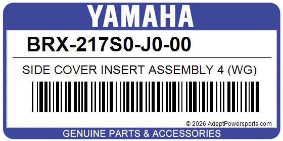 Yamaha BRX-217S0-J0-00 Side Cover Insert Assembly 4 (Wg)