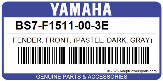 Yamaha BS7-F1511-00-3E Fender, Front, (Pastel, Dark, Gray)