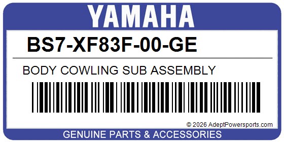 Yamaha BS7-XF83F-00-GE Body Cowling Sub Assembly