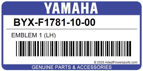 Yamaha BYX-F1781-10-00 Emblem 1 (Lh)