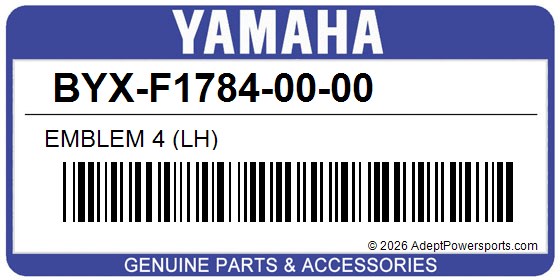 Yamaha BYX-F1784-00-00 Emblem 4 (Lh)