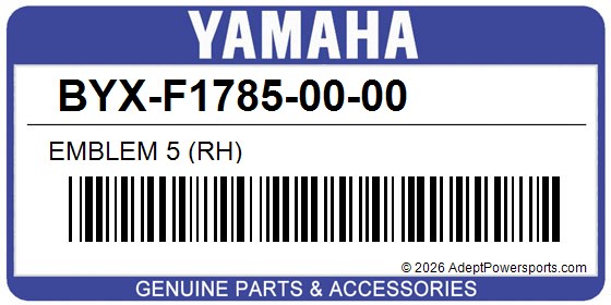 Yamaha BYX-F1785-00-00 Emblem 5 (Rh)