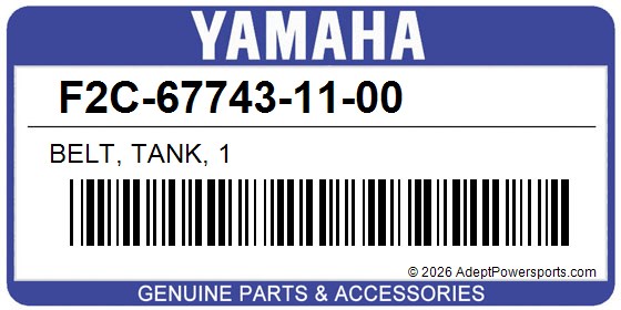 Yamaha F2C-67743-11-00 Belt, Tank, 1