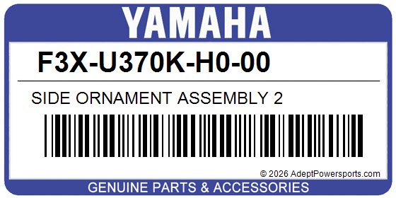 Yamaha F3X-U370K-H0-00 Side Ornament Assembly 2