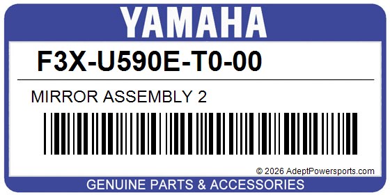 Yamaha F3X-U590E-T0-00 Mirror Assembly 2