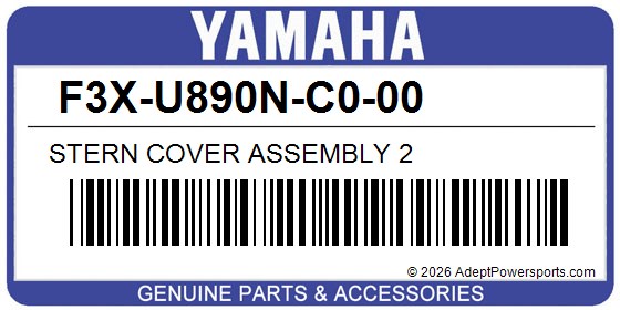 Yamaha F3X-U890N-C0-00 Stern Cover Assembly 2