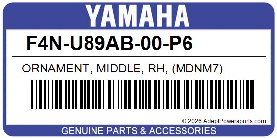 Yamaha F4N-U89AB-00-P6 Ornament, Middle, Rh, (Mdnm7)