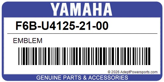 Yamaha F6B-U4125-21-00 Emblem
