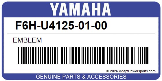 Yamaha F6H-U4125-01-00 Emblem