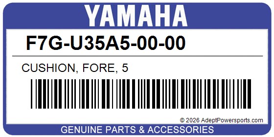 Yamaha F7G-U35A5-00-00 Cushion, Fore, 5