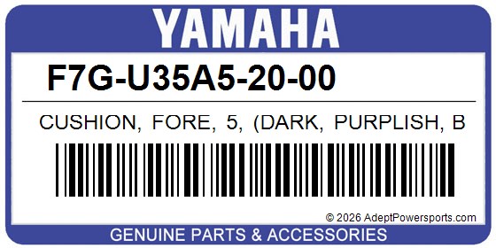Yamaha F7G-U35A5-20-00 Cushion, Fore, 5, (Dark, Purplish, Blue, Coat, 8)