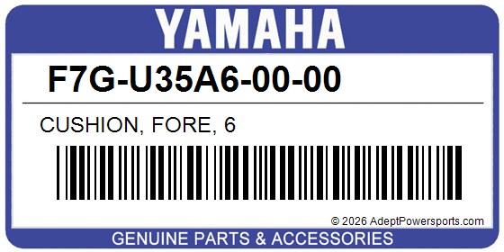 Yamaha F7G-U35A6-00-00 Cushion, Fore, 6