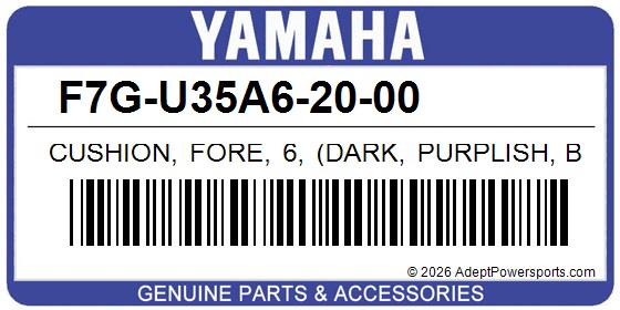 Yamaha F7G-U35A6-20-00 Cushion, Fore, 6, (Dark, Purplish, Blue, Coat, 8)