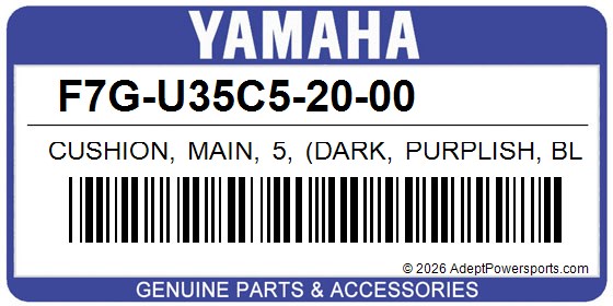 Yamaha F7G-U35C5-20-00 Cushion, Main, 5, (Dark, Purplish, Blue, Coat, 8)