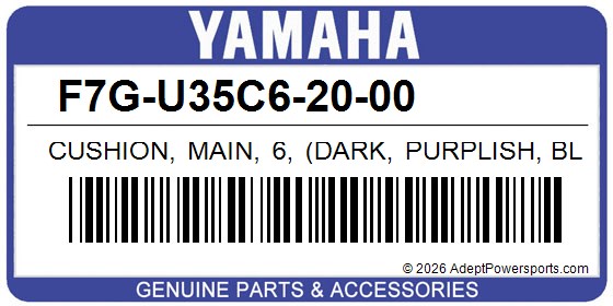 Yamaha F7G-U35C6-20-00 Cushion, Main, 6, (Dark, Purplish, Blue, Coat, 8)