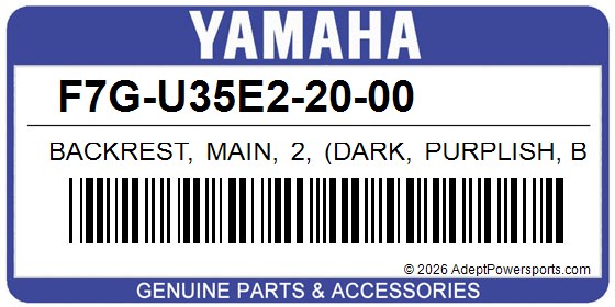 Yamaha F7G-U35E2-20-00 Backrest, Main, 2, (Dark, Purplish, Blue, Coat, 8)