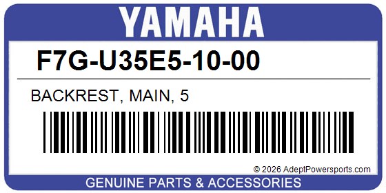 Yamaha F7G-U35E5-10-00 Backrest, Main, 5