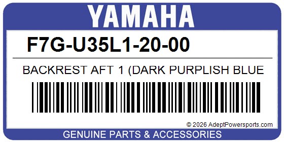 Yamaha F7G-U35L1-20-00 Backrest Aft 1 (Dark Purplish Blue Coat 8)