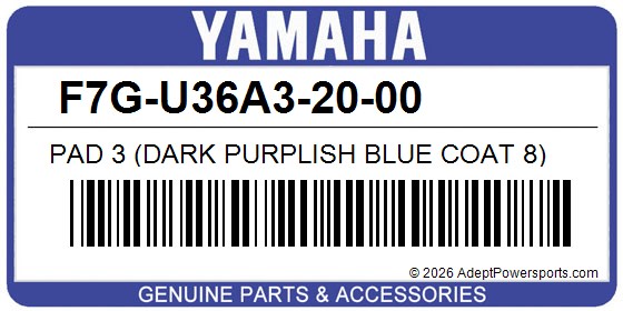Yamaha F7G-U36A3-20-00 Pad 3 (Dark Purplish Blue Coat 8)