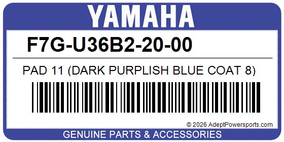 Yamaha F7G-U36B2-20-00 Pad 11 (Dark Purplish Blue Coat 8)