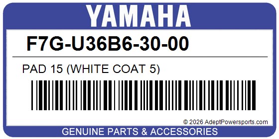 Yamaha F7G-U36B6-30-00 Pad 15 (White Coat 5)