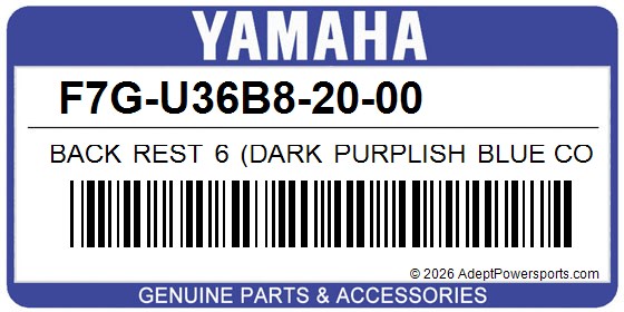 Yamaha F7G-U36B8-20-00 Back Rest 6 (Dark Purplish Blue Coat 8)
