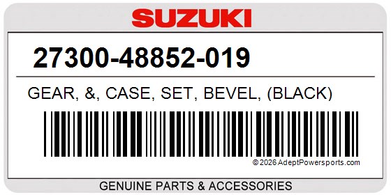 Suzuki 27300-48852-019 Gear, &, Case, Set, Bevel, (Black)