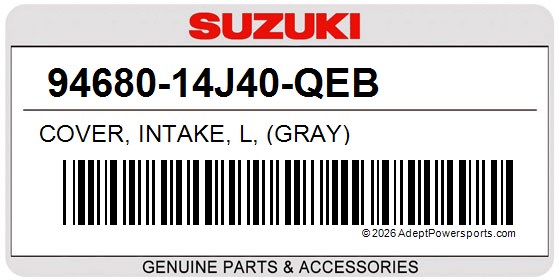 Suzuki 94680-14J40-QEB Cover, Intake, L, (Gray)