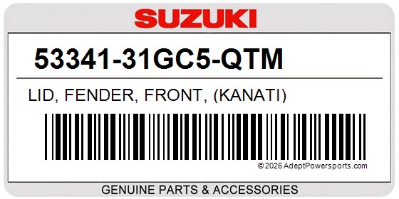 Suzuki 53341-31GC5-QTM Lid, Fender, Front, (Kanati)