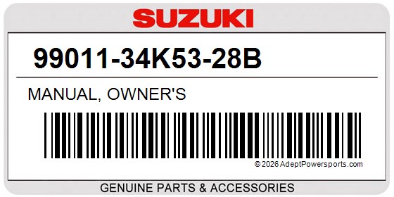 Suzuki 99011-34K53-28B Manual, Owner's
