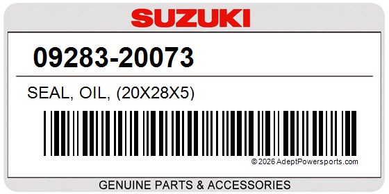 Suzuki 09283-20073 Seal, Oil, (20X28x5)