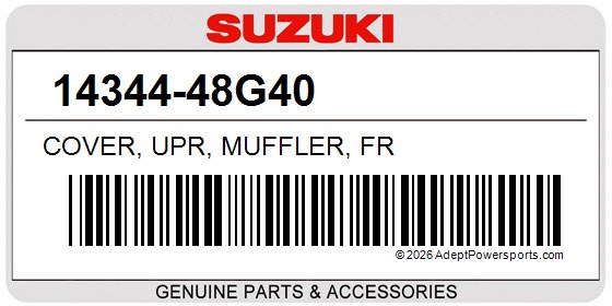 Suzuki 14344-48G40 Cover, Upr, Muffler, Fr