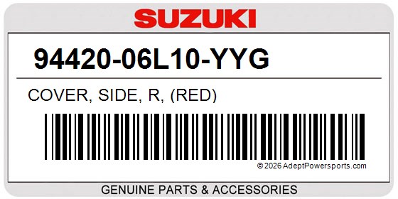 Suzuki 94420-06L10-YYG Cover, Side, R, (Red)