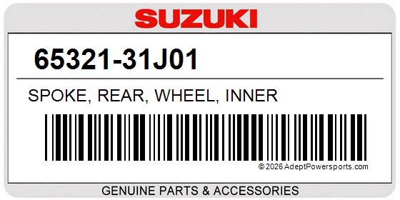 Suzuki 65321-31J01 Spoke, Rear, Wheel, Inner