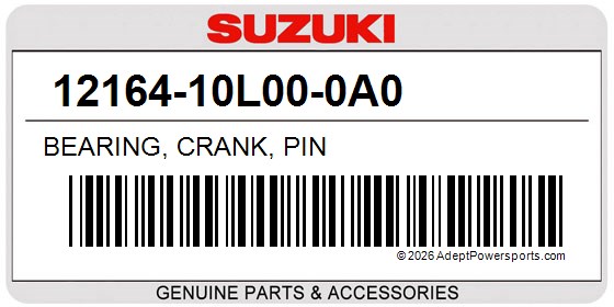 Suzuki 12164-10L00-0A0 Bearing, Crank, Pin