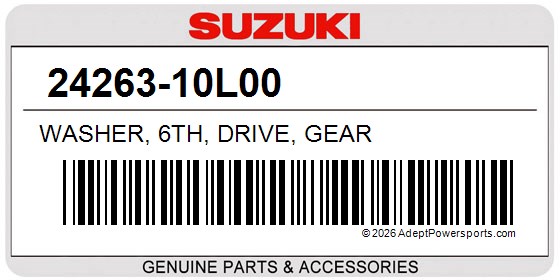 Suzuki 24263-10L00 Washer, 6Th, Drive, Gear