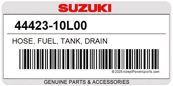 Suzuki 44423-10L00 Hose, Fuel, Tank, Drain