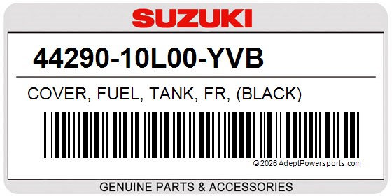 Suzuki 44290-10L00-YVB Cover, Fuel, Tank, Fr, (Black)