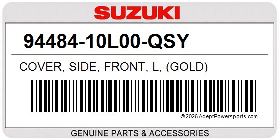 Suzuki 94484-10L00-QSY Cover, Side, Front, L, (Gold)