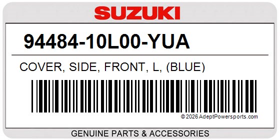 Suzuki 94484-10L00-YUA Cover, Side, Front, L, (Blue)