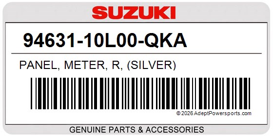 Suzuki 94631-10L00-QKA Panel, Meter, R, (Silver)
