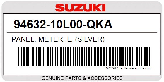 Suzuki 94632-10L00-QKA Panel, Meter, L, (Silver)