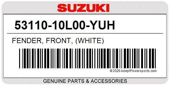 Suzuki 53110-10L00-YUH Fender, Front, (White)